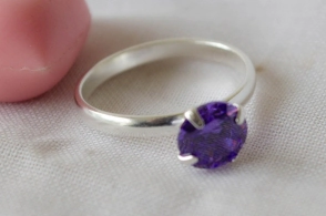 L-AN0203 Anillo cubic  VIOLETA