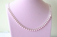L-CA0412 Choker con piedras rosas