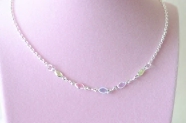 L-CA0413 Choker con hojitas cubics colores
