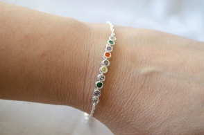 ABP0070 Pulsera circulos cubics colores