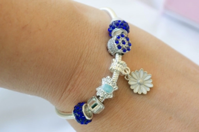 ABP0071 Pulsera pandora dijes AZULES