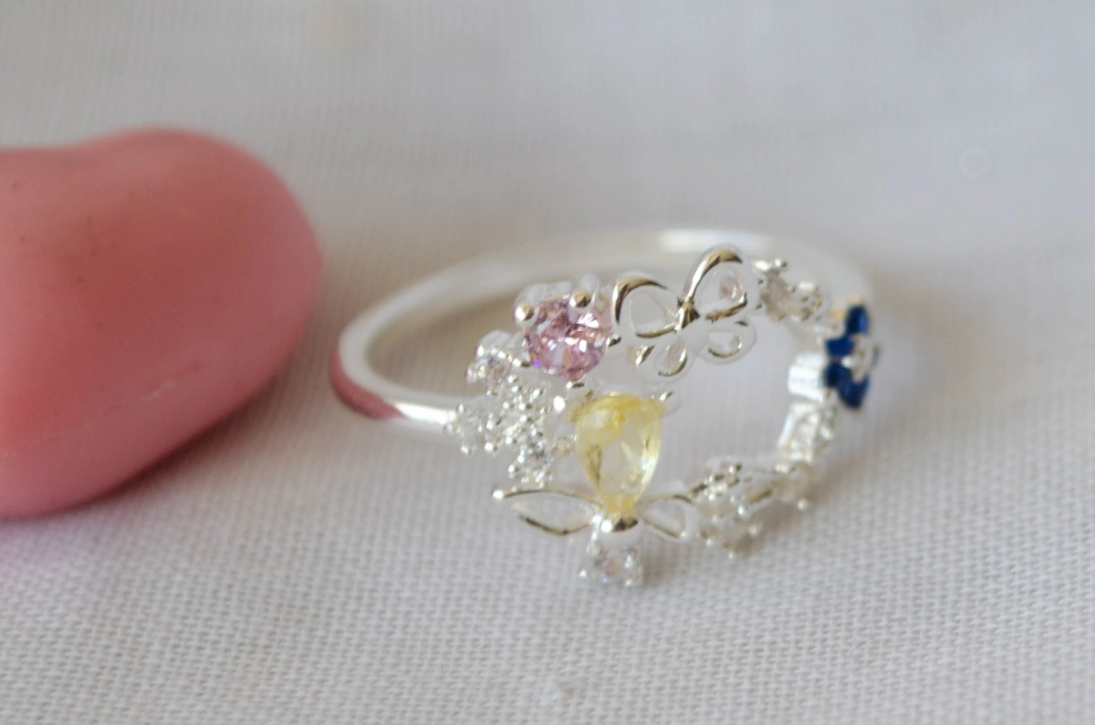 ABAN0093 Anillo corazon cubics