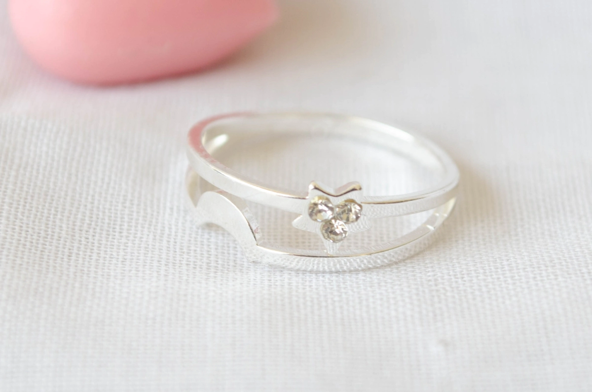 ABAN0122 Anillo doble luna estrella cubic
