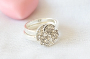 ABAN0108 Anillo doble para compartir circulo ying yang