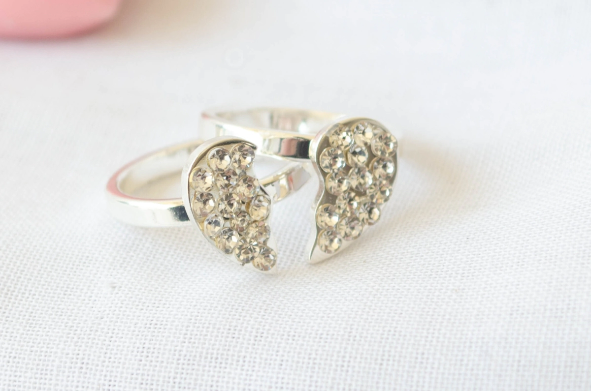 ABAN0109 Anillo doble para compartir corazon