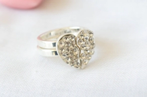 ABAN0109 Anillo doble para compartir corazon