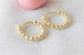 L-ARD0026 Aros argollas simil bolitas