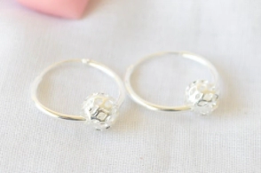 L-AR1222 Aros argollas con bolita