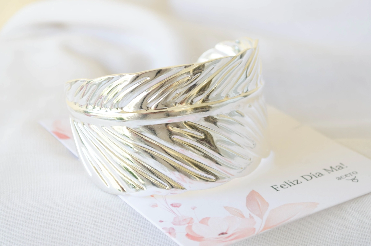 MA0023 Pulsera esclava hoja