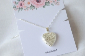 MA0024 Cadena con relicario corazon calado