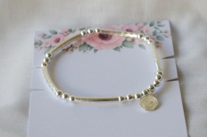 MA0057 Pulsera elastizada tubos bolitas SAN BENITO