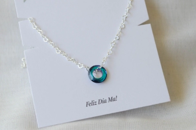 MA0046 Cadena dije circulo azul