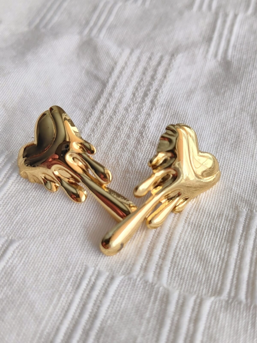 L-ARD0029 Aros pasantes coraz�n derretido