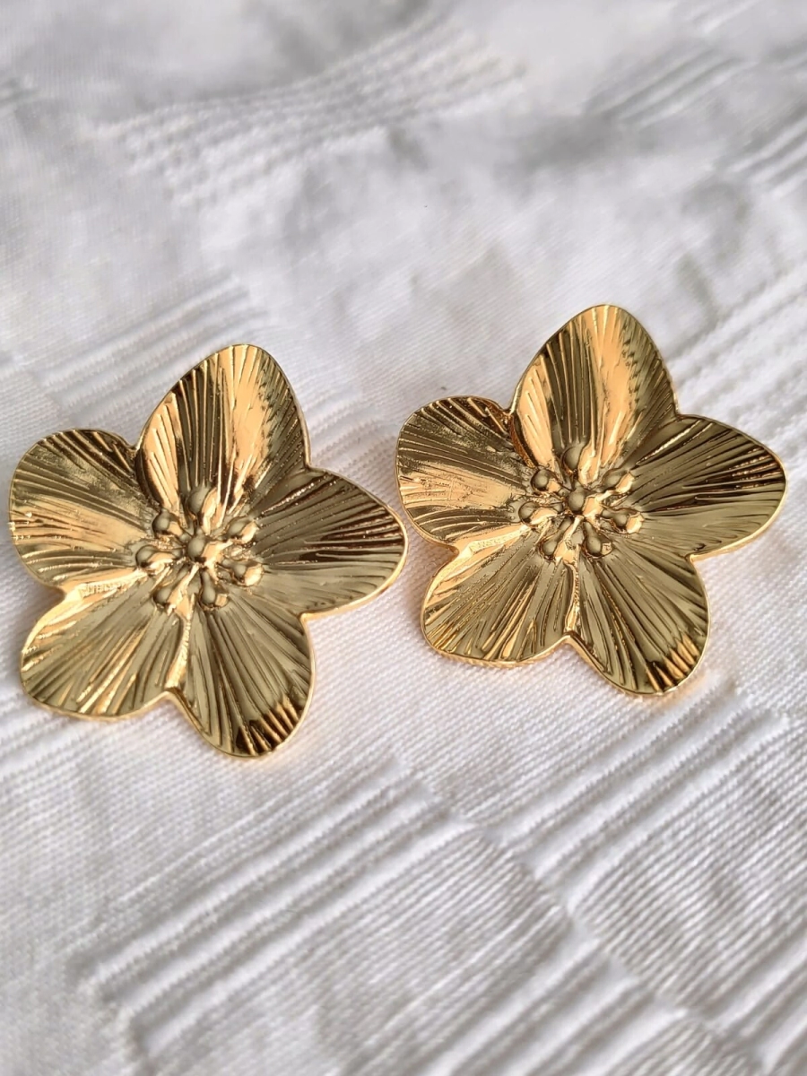 L-ARD0030 Aros pasantes flor grande
