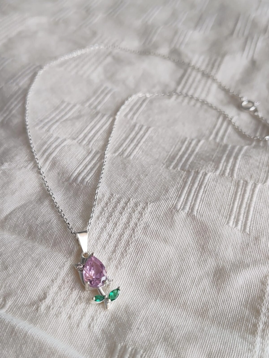 L-CA0421 Cadena + rosa ROSA