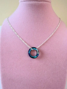 MA0049 Cadena dije circular AZUL