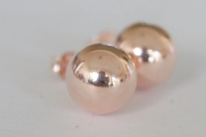 PRAR017 Aros PLATA ROSÉ bolas 15mm - 