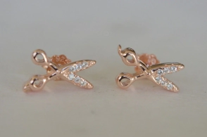 PRAR026 Aros PLATA ROSÉ tijeras - 