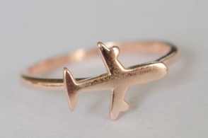 PRAN011 Anillo PLATA ROSÉ avión -