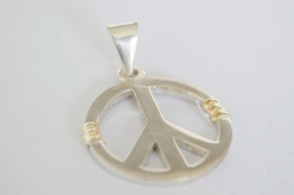 DIS DI005 Dije símbolo de paz con dublé - 