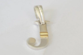 Dije inicial J líneas con dublé - 