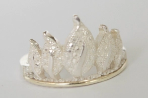 ANI1004 Anillo corona plumas