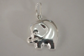 DI016 Dije elefante plano inflado - 2cm
