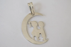 DI103 Dije pareja luna - 1.8x3.4cm