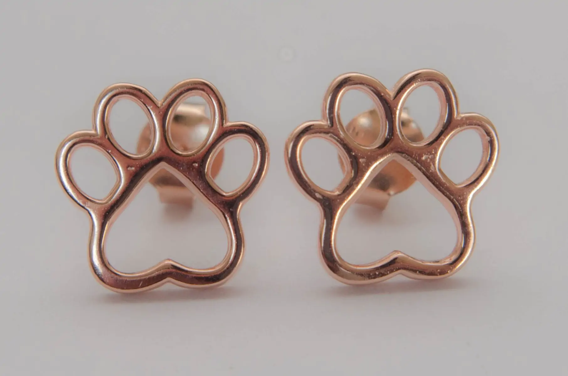 PRAR048 Aros PLATA ROS huellitas