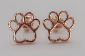 PRAR048 Aros PLATA ROSÉ huellitas