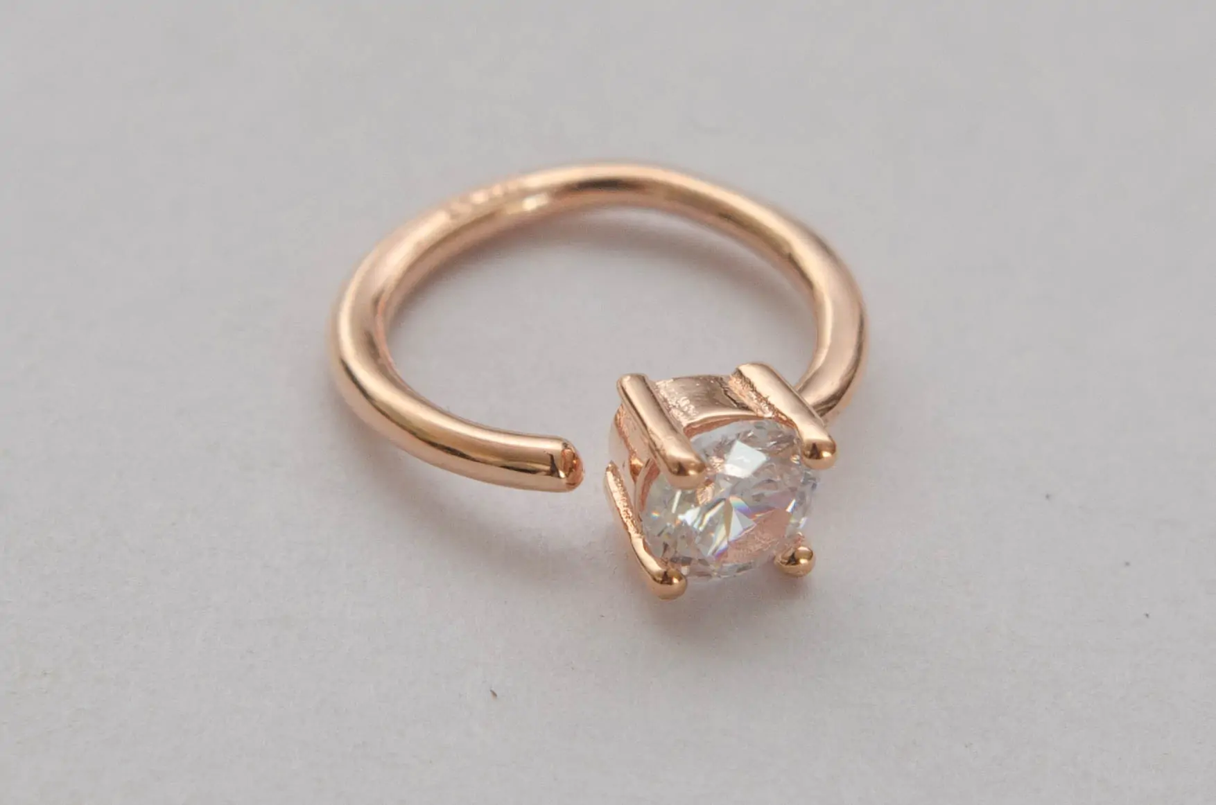 PRAR050 Aro PLATA ROS cuff argolla cubic INDIVIDUAL