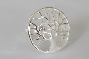 ANI141 Anillo árbol vida grande bombé - 