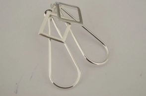 AR145 Aros colgante gota rombo - 
