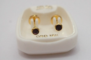 Aros abridores ORO 18K capuchón NEGRO
